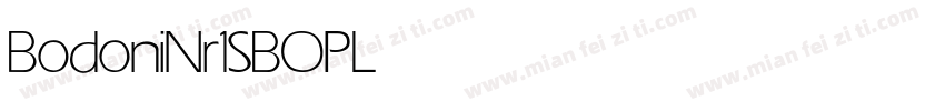 BodoniNr1SBOP Light字体转换